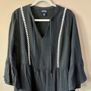 Scoop Lace Detail Mini Dress L